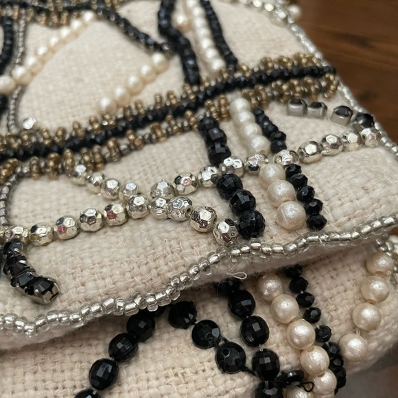 Zara Women’s Ivory beaded Crossbody Bag -Good condition - Picture 7 of 10